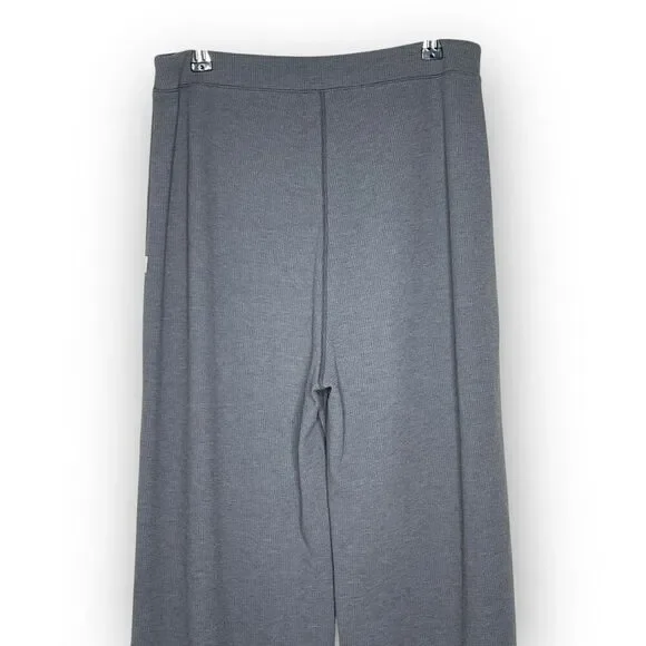 Vuori Bayview Thermal Wide Leg Pants Waffle Knit Gray Women’s Size XL - Picture 5 of 9